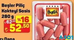 BEŞLER PİLİÇ KOKTEYL SOSİS 280 G